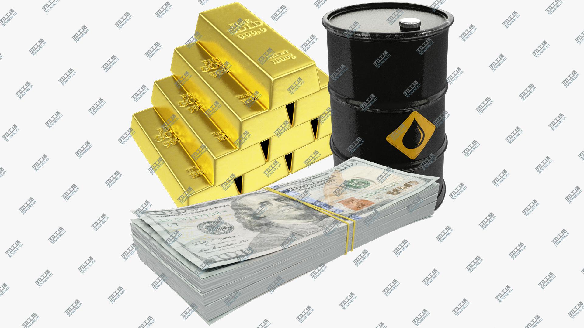 images/goods_img/202105073/Gold and Money and Oil Barrel Collection V3 3D model/2.jpg